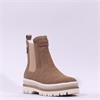 Rieker Platform Ankle Boot With Side Zip - Brown
